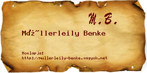 Müllerleily Benke névjegykártya
